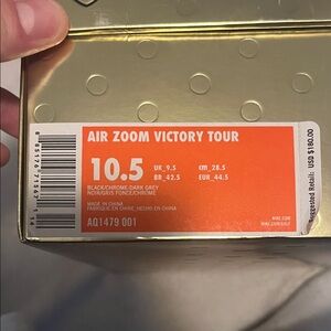 Nike Air Zoom Victory Tour in Black and Dark Gray